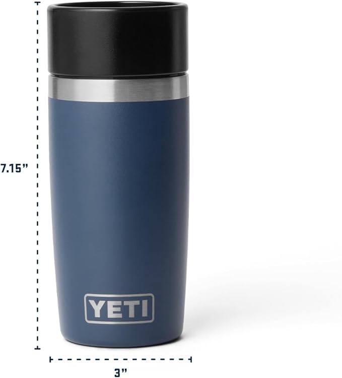 YETI Rambler 12 oz Travel Bottle, Stainless Steel, Vacuum Insulated with Leakproof Commuter Cap, Navy