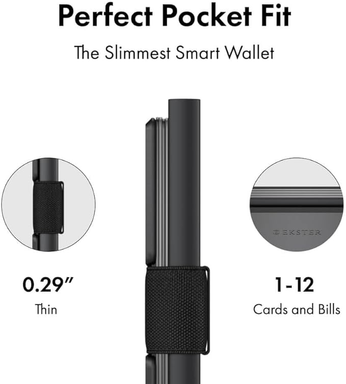 Ekster Aluminum Cardholder Wallet for Men | Metal Wallets with RFID Blocking Layer | Slim & Minimalist Aluminum Wallet with Push Button for Quick Card Access