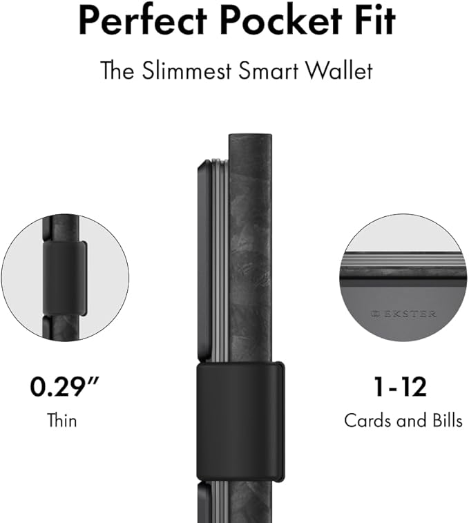 Ekster Aluminum Cardholder Wallet for Men | Metal Wallets with RFID Blocking Layer | Slim & Minimalist Aluminum Wallet with Push Button for Quick Card Access