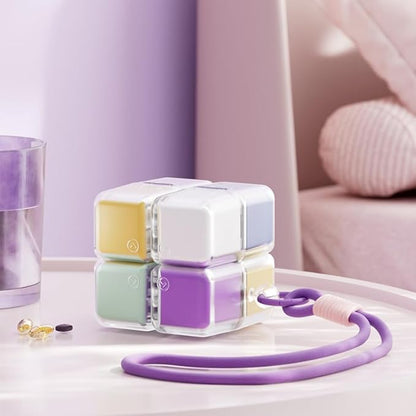 Weekly Pill Organizer Magnetic Foldable Medicine Box, 8 Day Supply, timed Daily Intake, Small Travel Medicine Box, Weekly Daily Medication Storage Container, Vitamin Medicine Container Holder.