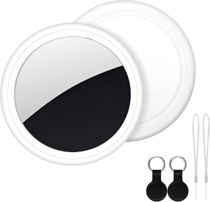 Air Tracker Tag 2 Pack [Apple MFi Certified] with Find My(iOS Only), Key Finder with No App Needed, Waterproof, 365-Day Standby,Wallet Key Bag Luggage Tracker