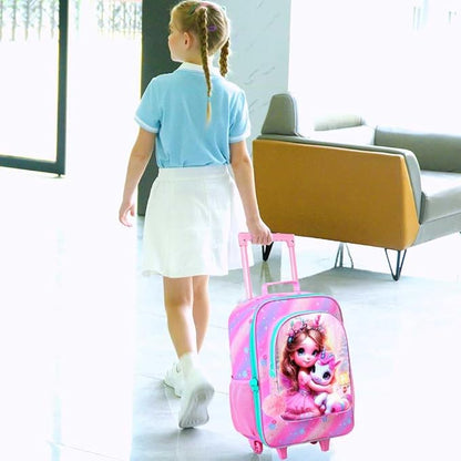 Kids Suitcase with Wheels for Girls and Boys, Rolling Carry on Luggage for Toddler Children