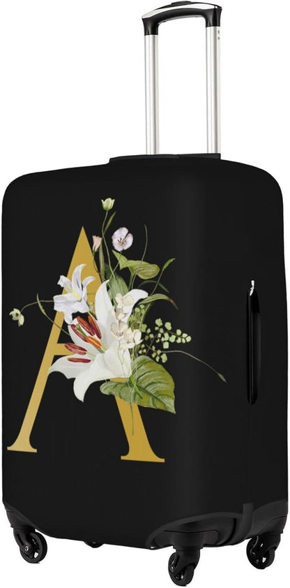 Decorative A Suitcase Protectors Elastic Washable Luggage Covers With Concealed Zippers For 18-32 Inch Luggage (Size S: Fits 18-21 Inch)