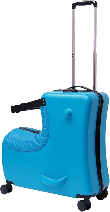 CNCEST 24" Kid's Ride-on Travel Suitcase,Kids' Luggage with Wheel and Password Lock,Children's Ride On Trolley Luggage for Children's Day Gift,Festival Gift