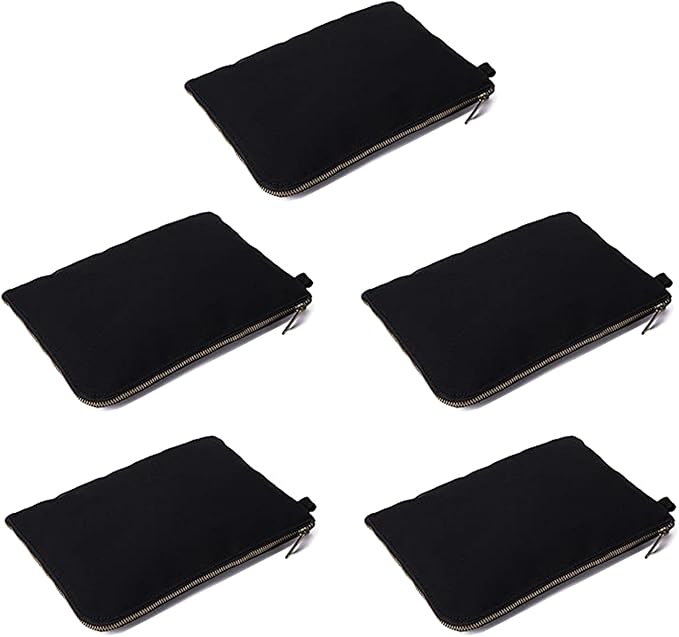 Zipper Pouch Storage Bag Simple and Stylish Women's Cosmetic and Travel Bag (Black-improved-5)