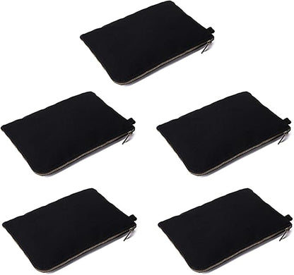 Zipper Pouch Storage Bag Simple and Stylish Women's Cosmetic and Travel Bag (Black-improved-5)