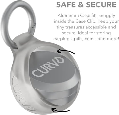 CURVD Premium Carrying Case Bulk Pack (20 Pairs) Keychain Container, Medicine Pill Organizer Travel Pill Box, Small Waterproof Holder for Pills Earplugs Jewelry, Compatible with Loop, Vibes & Eargasm