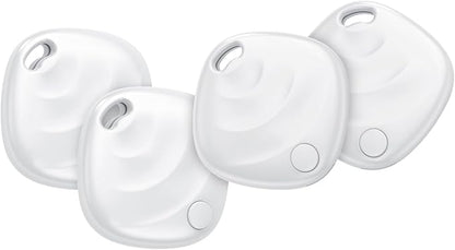 Air Tracker Tags-4 Pack, Smart Bluetooth Tracker Works with Apple Find My (iOS Only), Tracking Tag with Lanyard, Item Finder for Luggage, Key, Suitcases, Replaceable Battery(Not for Android Devices)