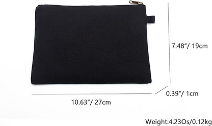 Zipper Pouch Storage Bag Simple and Stylish Women's Cosmetic and Travel Bag (Black-basic-5)