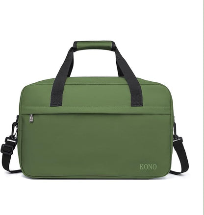 Kono Travel Duffel 20L Under Seat Carry-On Sports Tote Gym Weekender Overnight Bag - 15.75"x9.84"x7.87" Green