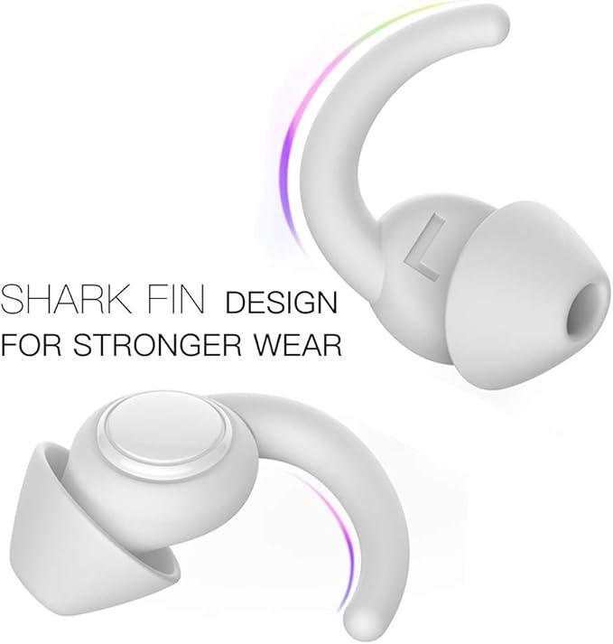 WUTAN Ear Plugs for Sleeping Noise Cancelling 14-38dB, Comfortable Soft Reusable Silicone Ear Plugs Noise Reduction Earplugs for Sleep Concert Work Airplane Travel (earplugsBLACK RED, S/L)