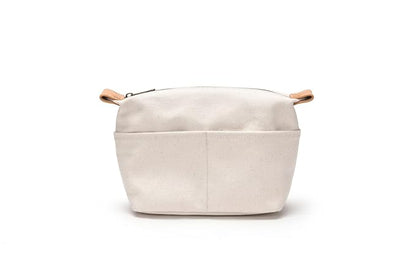 Insert Storage Bag Purse Organizer and Cosmetic Travel Bags for Women Makeup Bag with Compartments Three Sizes Cotton Canvas built-in compartments functiona and fashionable