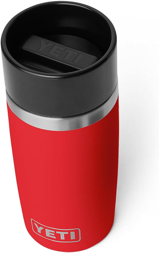 YETI Rambler 12 oz Travel Bottle, Stainless Steel, Vacuum Insulated with Leakproof Commuter Cap, Rescue Red