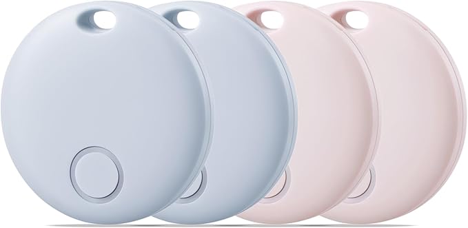Reyke Air Tracker 4 Pack, Smart Tag Luggage Finder, Works with Apple Find My (iOS Only), Item Locator for Keys, Luggage, Backpack, IP67 Waterproof