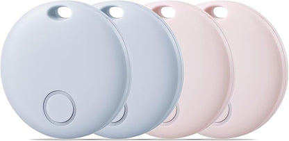 Reyke Air Tracker 4 Pack, Smart Tag Luggage Finder, Works with Apple Find My (iOS Only), Item Locator for Keys, Luggage, Backpack, IP67 Waterproof