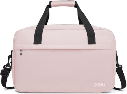 Kono Travel Duffel 20L Under Seat Carry-On Sports Tote Gym Weekender Overnight Bag - 15.75"x9.84"x7.87" Pink