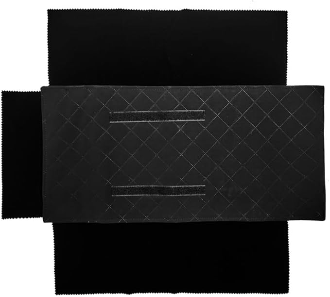 Portable Jewelry Roll Untangled Secure Necklace Travel Storage Bag Displays Holder 16 Chain (Black Diamond)