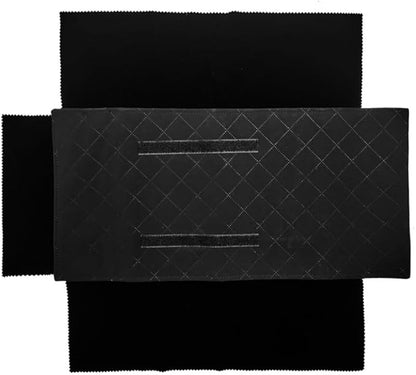 Portable Jewelry Roll Untangled Secure Necklace Travel Storage Bag Displays Holder 16 Chain (Black Diamond)