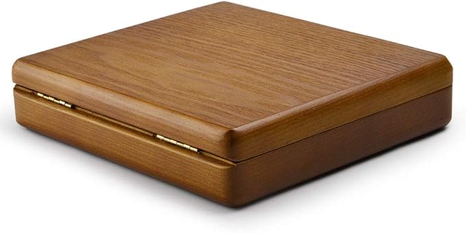 Oirlv Solid Wood Ring Jewelry Box Organizer Earrings Jewelry Drawer Organizer Tray with Lid (Creamy-white)