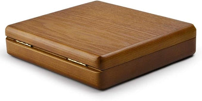 Oirlv Solid Wood Ring Jewelry Box Organizer Earrings Jewelry Drawer Organizer Tray with Lid (Creamy-white)