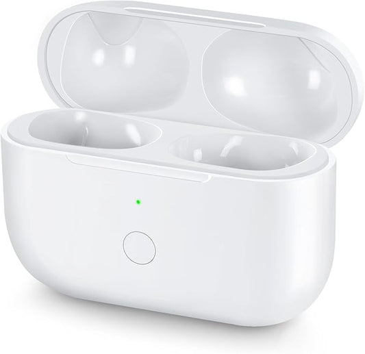 CCAN Compatible with AirPod Pro 2nd&1st Generation Charging Case Replacement, Air Pod Pro 2 1 Charger Case with Bluetooth Pairing Sync Button,White