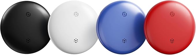 Air Tags Tracker 4 Pack:Bluetooth Item Finder Works with Apple Find My, iOS Only – Key Finder, Pet Tracker, Luggage Locator, Wallet & Backpack Tag – Replaceable Battery (Reef Accent Pack)