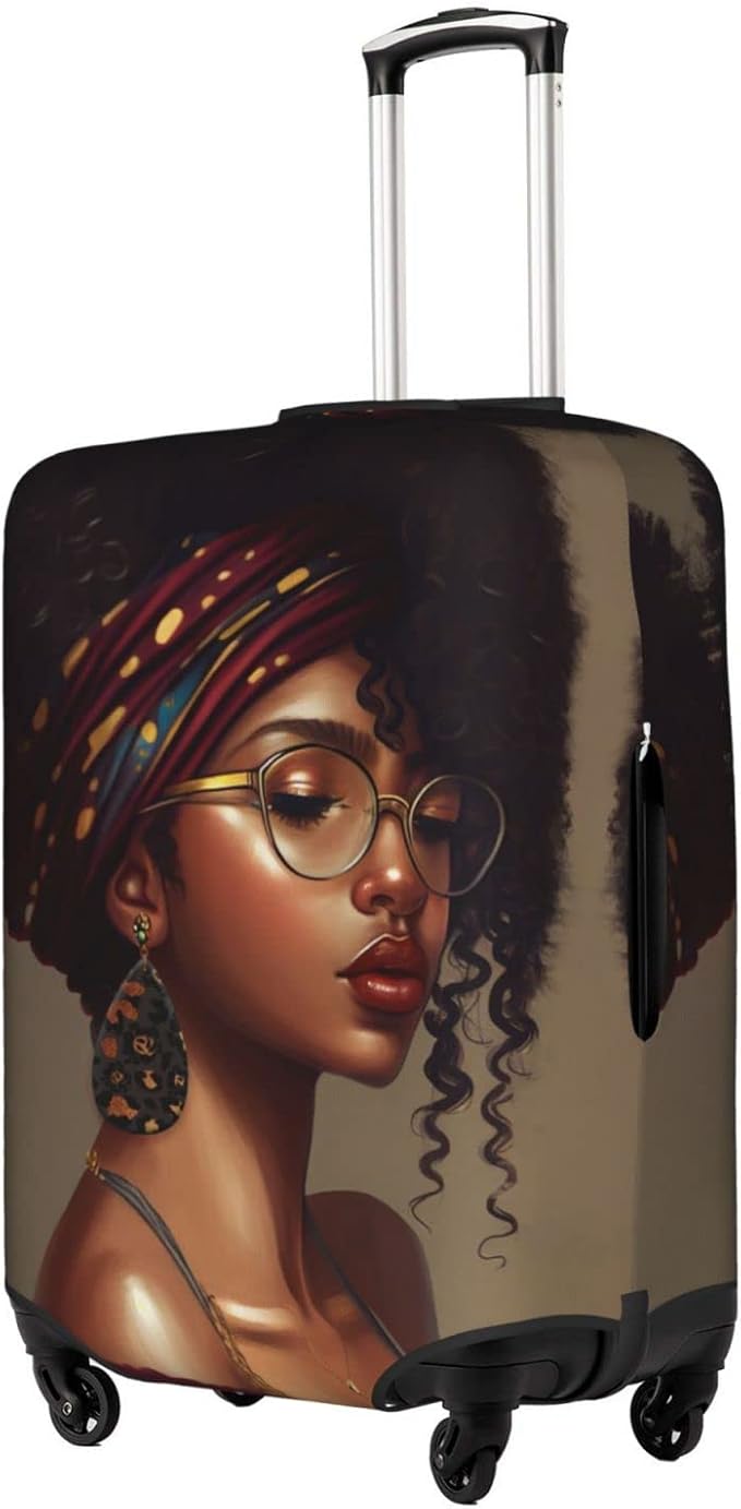 Luggage covers for suitcase luggage cover for Suitcase Washable Suitcase Protector Anti-scratch Suitcase cover Small African American Black Girl
