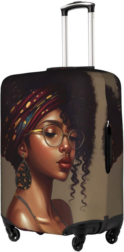 Luggage covers for suitcase luggage cover for Suitcase Washable Suitcase Protector Anti-scratch Suitcase cover Small African American Black Girl