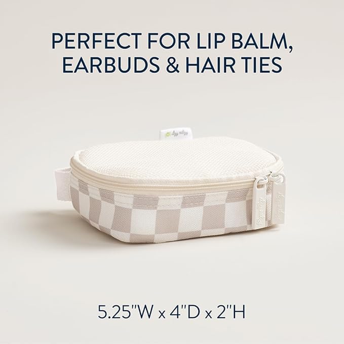 Itzy Ritzy Packing Cubes for Travel – Set of 3 Packing Cubes or Travel Organizers; Each Cube Features a Mesh Top, Double Zippers and a Fabric Handle (Checkerboard)