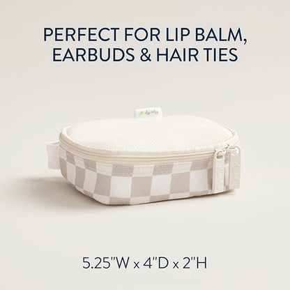 Itzy Ritzy Packing Cubes for Travel – Set of 3 Packing Cubes or Travel Organizers; Each Cube Features a Mesh Top, Double Zippers and a Fabric Handle (Checkerboard)