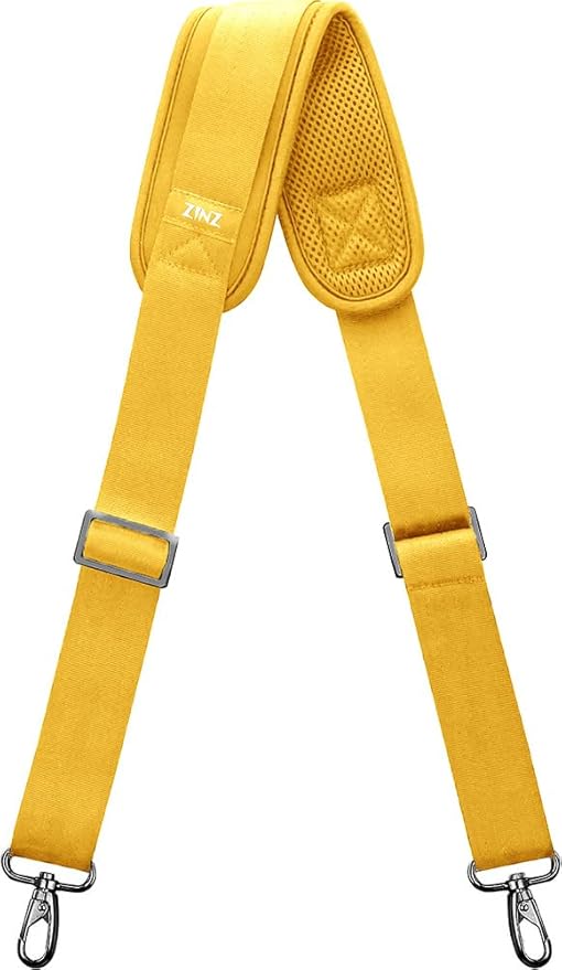 Shoulder Strap, ZINZ 57" Padded Adjustable Shoulder Bag Straps Replacement for Bags with D-Ring (Y02L01)