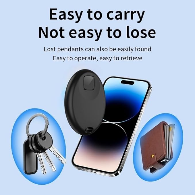Bluetooth Air Tracker Tags Works with Apple Find My APP (iOS 14.5 Above Only), Smart Tag Item Finders for Key, Luggage, Backpack and More, IP67 Waterproof Tracking Tags (Black, 2 Pack)