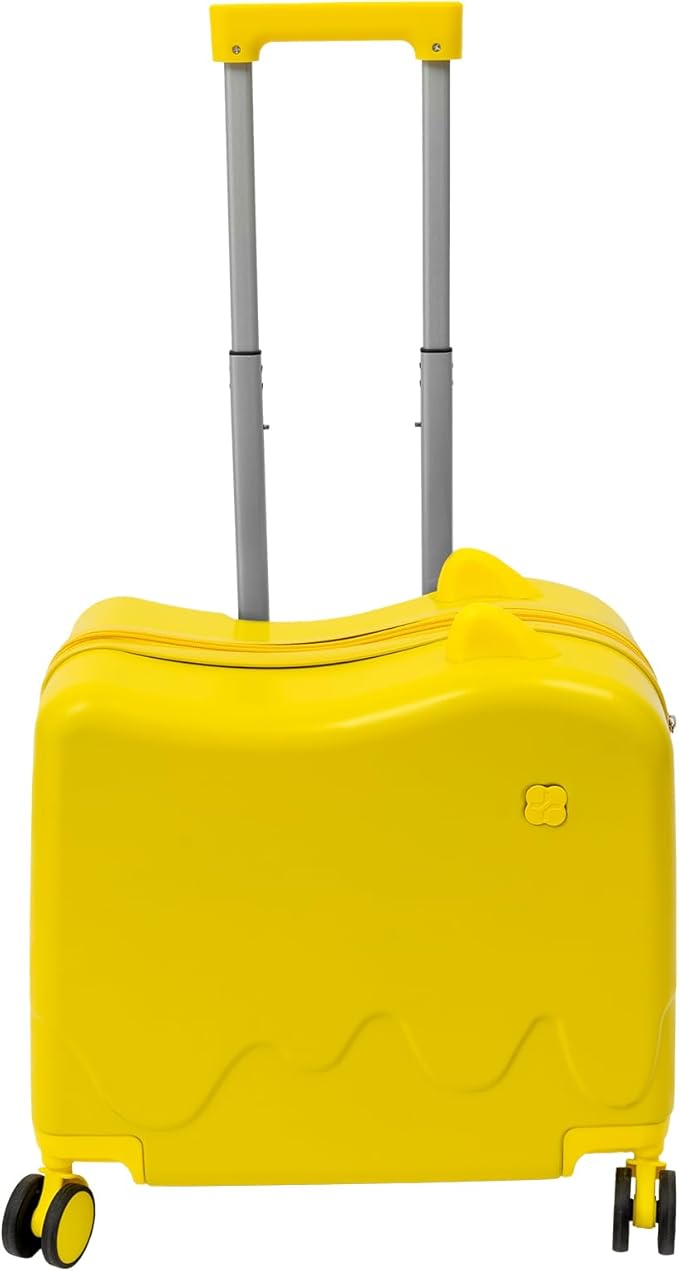 18" Kids Luggage Suitcase for Girls & Boys, Kids Carry On Luggage with Wheels Children’s Suitcase w/Lock (Yellow)