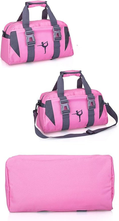 Small/Large Dance Duffle Bag For Girls Sport Gym Bags For Women Yoga Bag (Pink, Small)