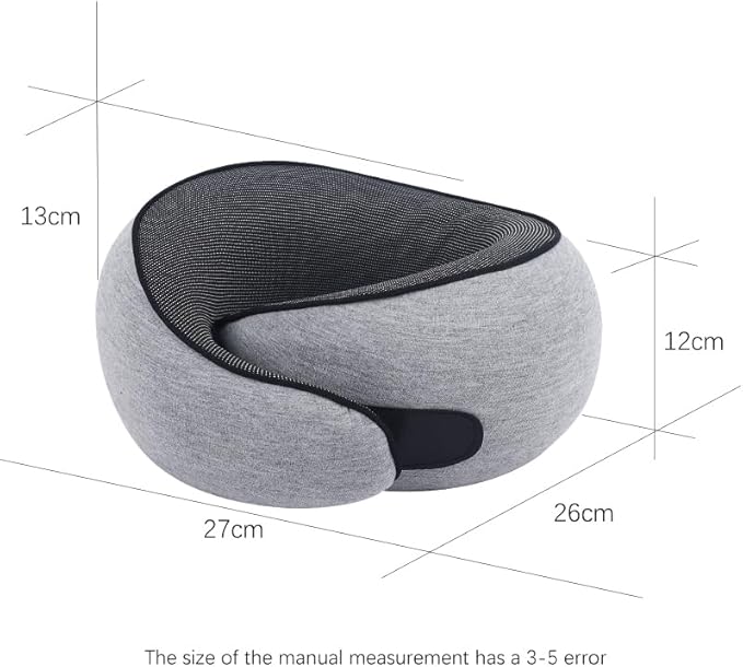 Neck Travel Pillow,360° Memory Foam Neck Pillow,Portable and Storable Pillows, Comfortable Breathable Ergonomic Design for Travel, Car Rides, Home and Offices Use (Dark Gray)