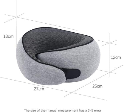 Neck Travel Pillow,360° Memory Foam Neck Pillow,Portable and Storable Pillows, Comfortable Breathable Ergonomic Design for Travel, Car Rides, Home and Offices Use (Dark Gray)