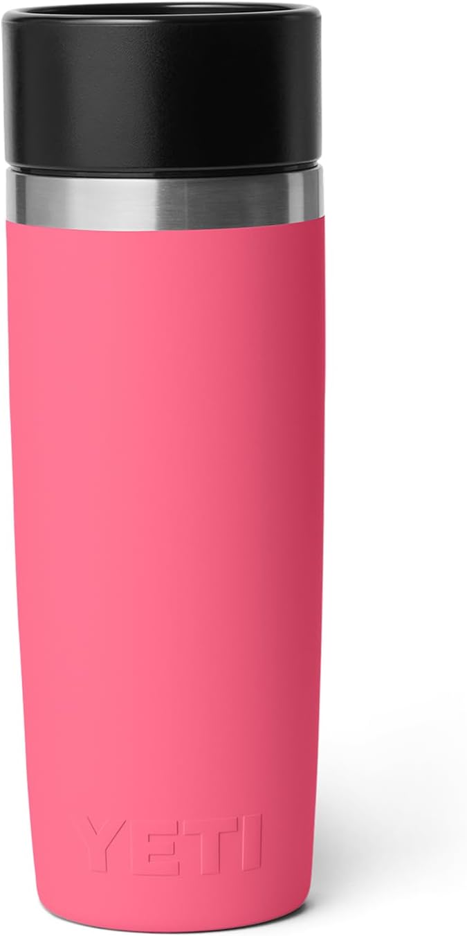 YETI Rambler 16 oz Travel Bottle, Stainless Steel, Vacuum Insulated with Leakproof Commuter Cap, Tropical Pink