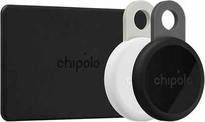 Chipolo Bundle (Loop, Card) - Rechargeable Bluetooth Tracking tag, Item Locator for Keys & Bags and Wallet Tracker, Compatible with Apple Find My or Find Hub on Android