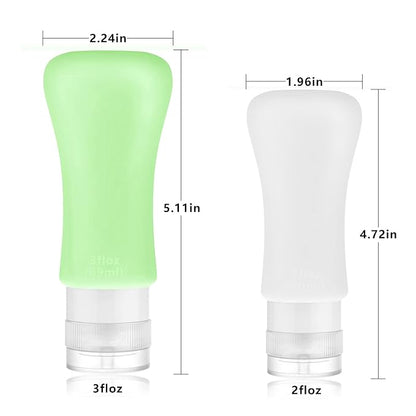 22 Pack Travel Bottles, 3oz & 2oz Leak Proof, Perfect for Travel & Outdoors, Multicolored, Silicone, Reusable, 21 Pieces