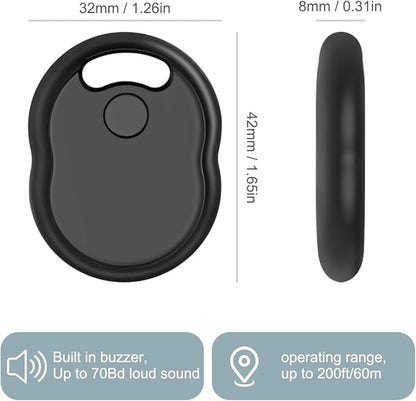Find My - Keys Finder Locator with Sound, 4 Pack Air Tracker Smart Tag Through [Apple MFi Certified] (iOS Only), Bluetooth Tracker for Apple Find My, for Key, Bags, Luggage, Pet, Wallet