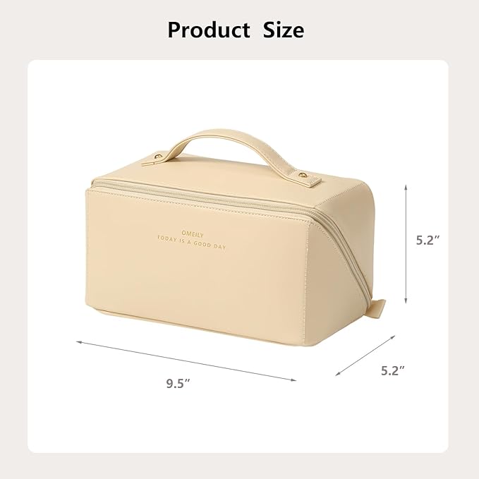 Travel Makeup Bag Toiletry Bag for Women Large Cosmetic Travel Bag Makeup Storage Box Skincare Organizer Vanity Organizer Bag Multi-Function Makeup Organizer with Compartments Travel essentials