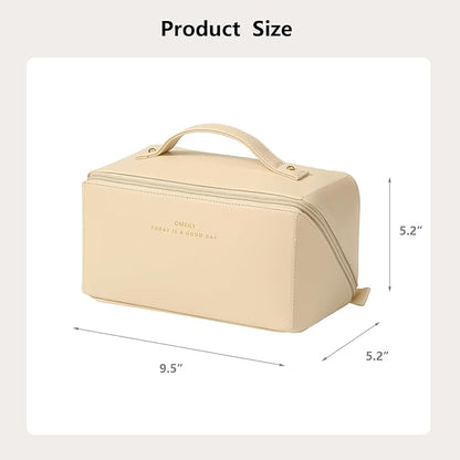 Travel Makeup Bag Toiletry Bag for Women Large Cosmetic Travel Bag Makeup Storage Box Skincare Organizer Vanity Organizer Bag Multi-Function Makeup Organizer with Compartments Travel essentials