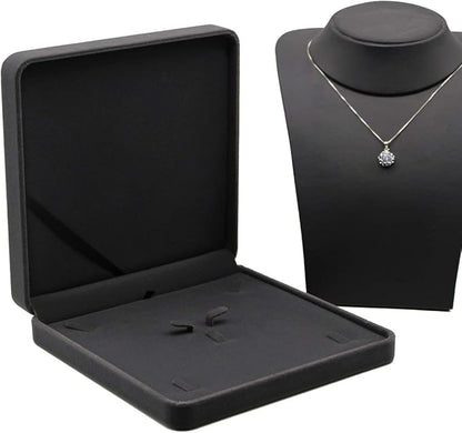 Jewelry Set Velvet Box Necklace Earring Ring Necklace Bracelet Gift Display Case Wedding Jewelry Storage Holder (Deep Gray)