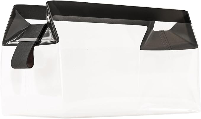 Cadence Parcel - Clear Kit with Magnetic Closure - Durable and Leak-Resistant Travel Toiletry Kit - Modular Design - Hygiene Bag for Travel Essentials - 4 Qt - Ink