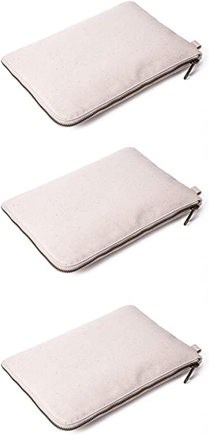Zipper Pouch Storage Bag Simple and Stylish Women's Cosmetic and Travel Bag (Beige-improved-3)
