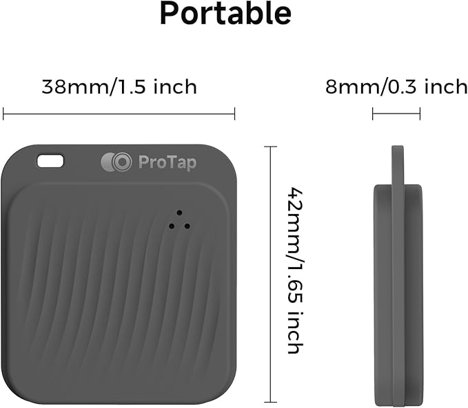 4 Pack Air Tracker Tags (iOS Only), Bluetooth Tracker for Apple Find My App, Replaceable Battery, Item Finders and Locator Smart Tag for Keys, Bags, Luggage, Wallet- Dark Gray