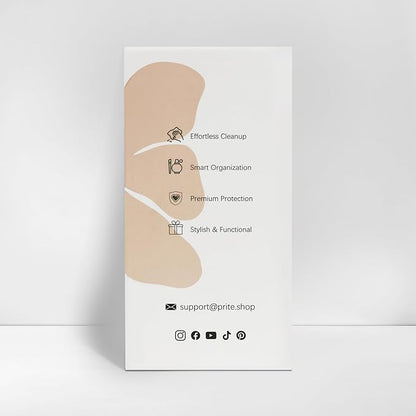 Prite Travel Cosmetic Bag Makeup Organizer Bag For Women Large Capacity Waterproof PU Leather Toiletry Bag with Handle and Clear Divider(Brown Flower)