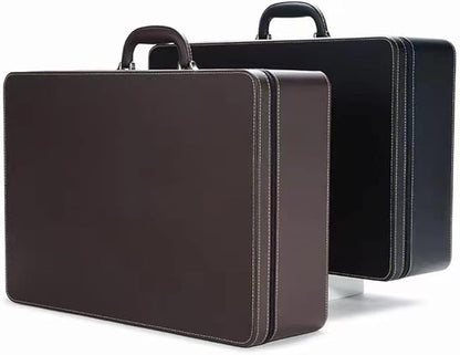 Jewelry Box Carriable Large Commercial Organizer with Handle Zipper Faux-Leather Accessory Case Storage with Trays Gift for Women Men Jeweler(XL6-BK)