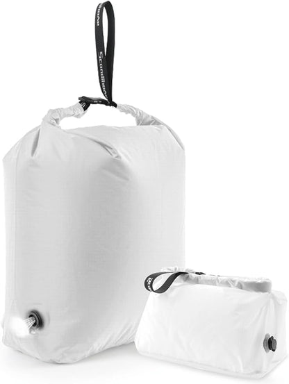 Travel Laundry Bag, Vacuum Compression Dirty Clothes Travel Bag Waterproof Wet Dry Bags Large Capacity Space Saver Bags Reusable Camp Clothes Organizer for Sports Dorm Laundromat (1 Pcs ) (White, M)
