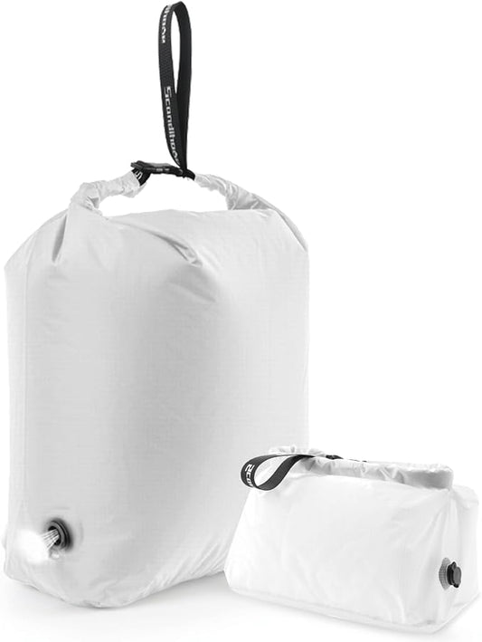 Travel Laundry Bag, Vacuum Compression Dirty Clothes Travel Bag Waterproof Wet Dry Bags Large Capacity Space Saver Bags Reusable Camp Clothes Organizer for Sports Dorm Laundromat (1 Pcs ) (White, M)